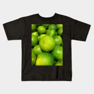 Zesty Limes - Vectorized Photographic Image Kids T-Shirt